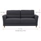 CorLiving Georgia Stationary Sofa in Dark Grey, , large