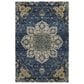 Dalyn Rug Company Silk Road Navy, Beige, Ivory, Gold, Copper and Gray 3" x 5" Area Rug, , large