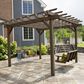Highwood USA Bodhi 12" x 12" Pergola with 2 Weatherly 4" Porch Swings in Weathered Acorn, , large
