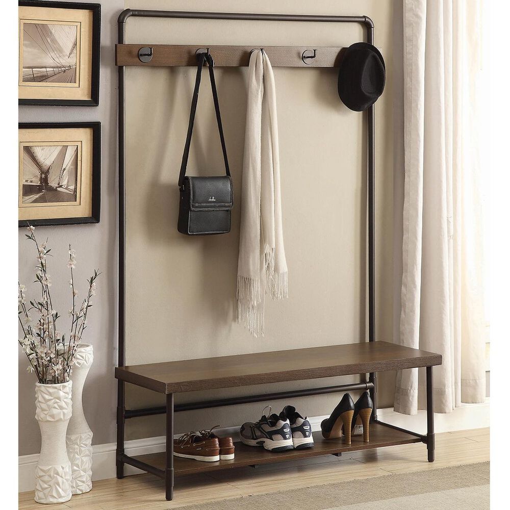 Pacific Landing Hall Tree in Chestnut and Dark Bronze, , large
