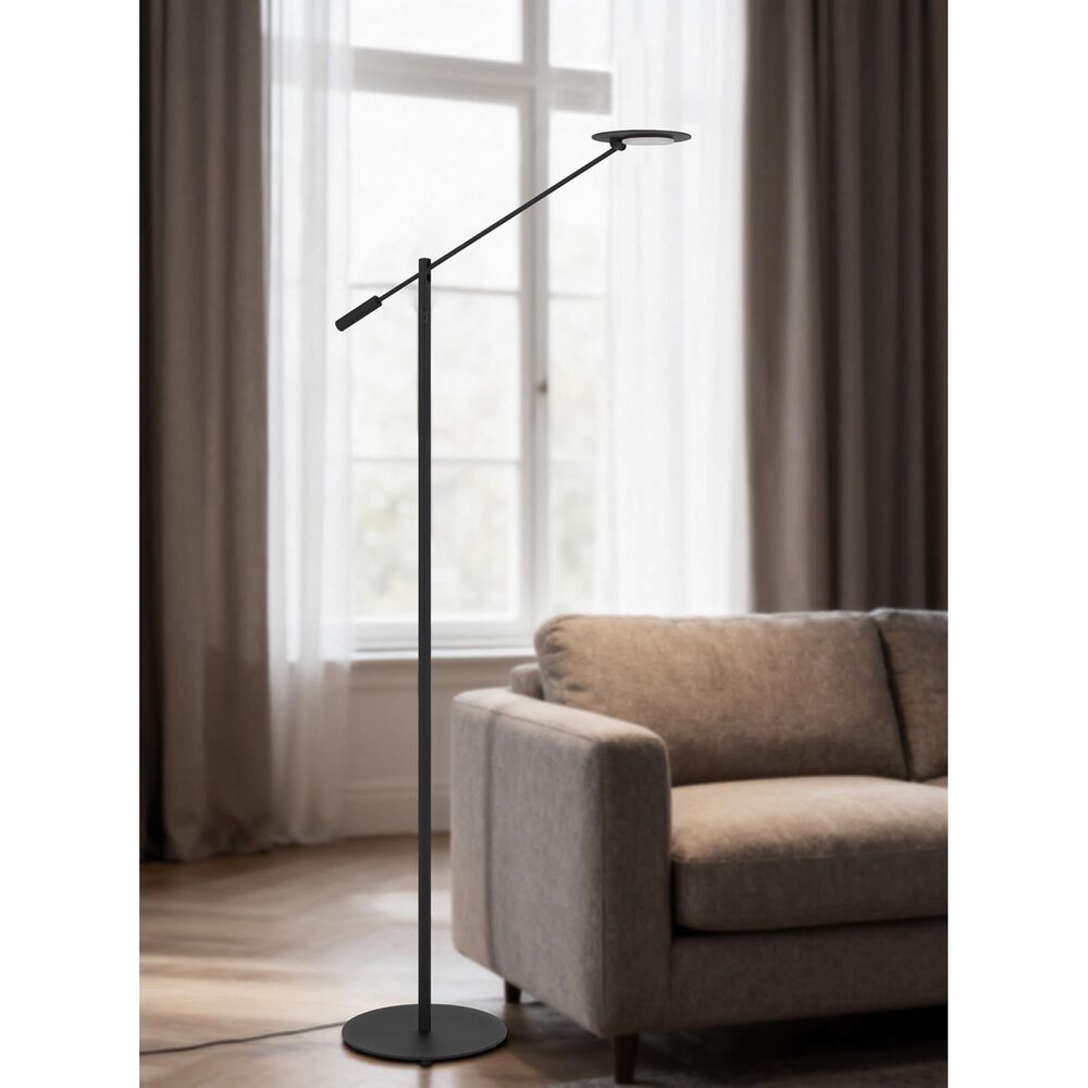 Cal Lighting Haloline Floor Lamp in Sand Black, , large
