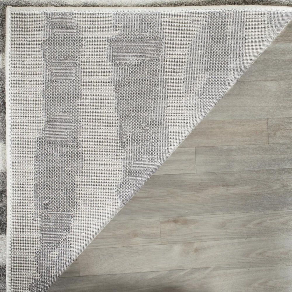 Safavieh Adirondack ADR126N 4&#39; Square Ivory and Charcoal Area Rug, , large
