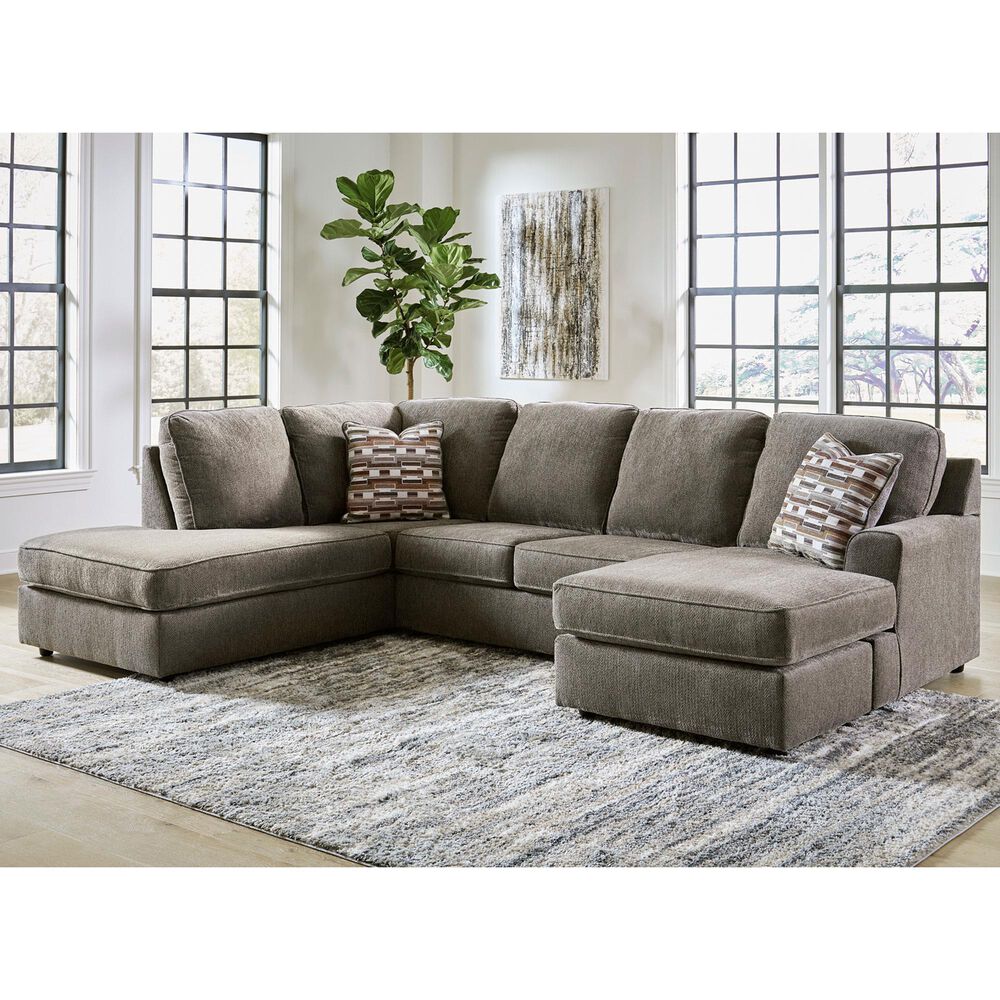 Ashley OPhannon 2-Piece U-Shaped Sectional with Right Facing Chaise and Left Facing Corner Chaise in Putty, , large