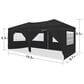 HOMLUX 10" x 20" Outdoor Pop Up Canopy Gazebo for Party in Black, , large