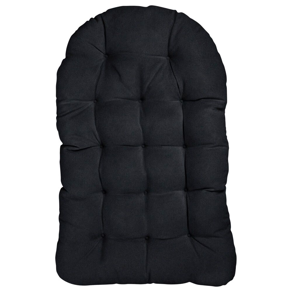 Sorra Home Poly Solid 44" Egg Chair Cushion in Black, , large