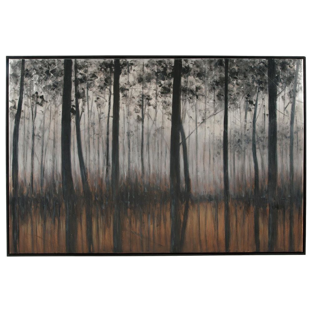 Ashley Philyra 71" x 48" Wall Art in Black, Orange and Silver, , large