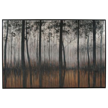 Ashley Philyra 71" x 48" Wall Art in Black, Orange and Silver, , large