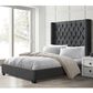 Mayberry Hill Morrow King Wingback Upholstered Bed in Heirloom Charcoal, , large