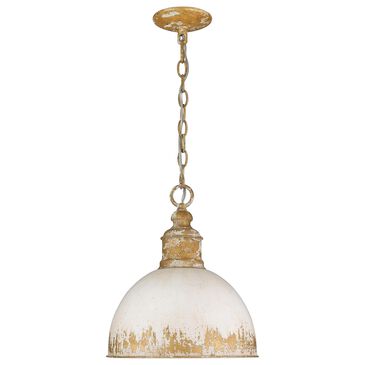 Golden Lighting Alison 1-Light Medium Pendant with Antique Ivory Shade in Vintage Gold, , large