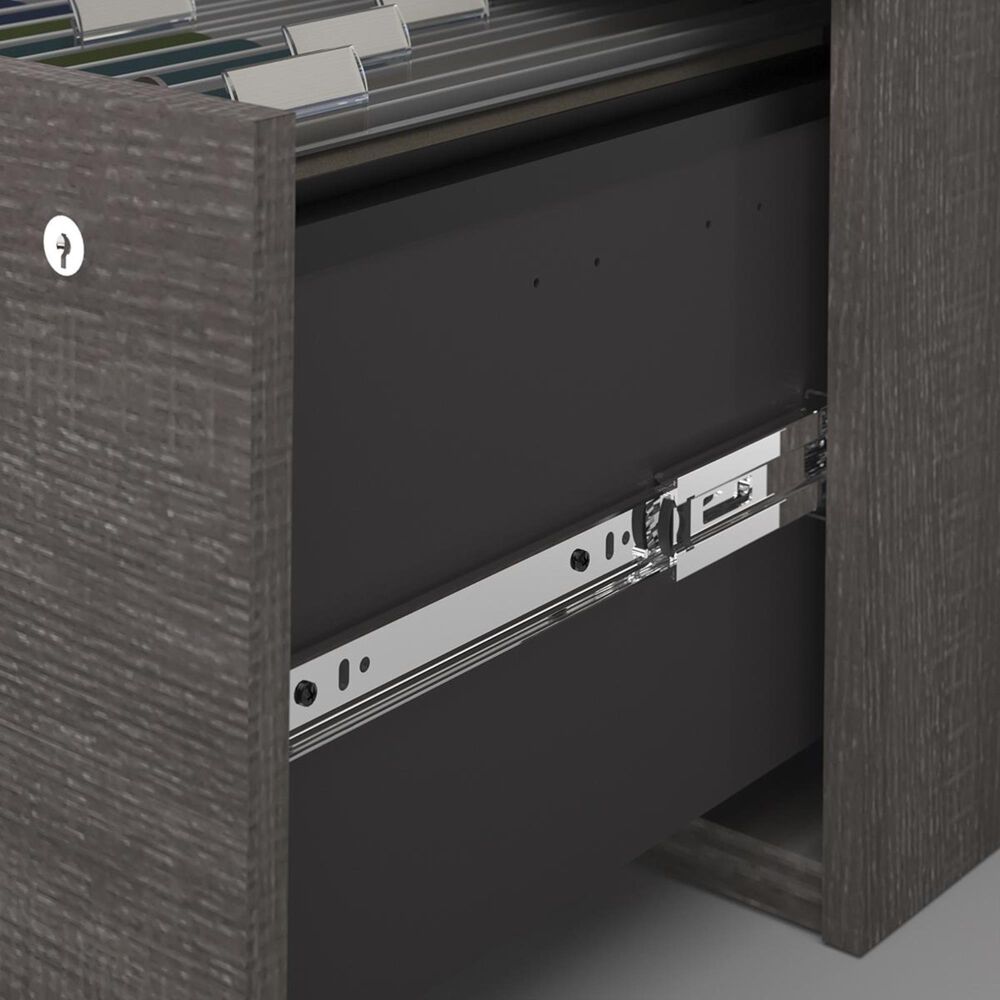 Bestar Logan U-Shaped Desk in Bark Gray, , large