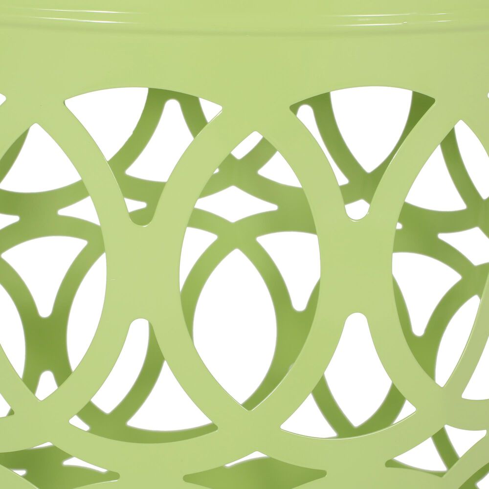 Hearth and Haven Outdoor End Table with Overlapping Circle Design in Green (Set of 2), , large