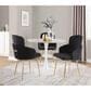 Lumisource Dahlia Dining Arm Chair with Black Velvet Cushion in Gold (Set of 2), , large