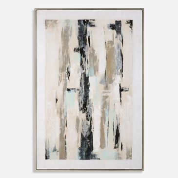 Uttermost Placidity 74" x 50" Abstract Art in Blue, Navy and Silver, , large