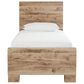 Ashley Hyanna Twin Panel Bed with 1 Side Storage in Tan Brown, , large
