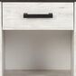 Ashley Shawburn 1-Drawer Nightstand in Whitewash and Charcoal Gray, , large