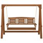 HOMLUX 3-Person Large Outdoor Porch Swing with Hanging Frame for Garden, Backyard in Teak Oil, , large