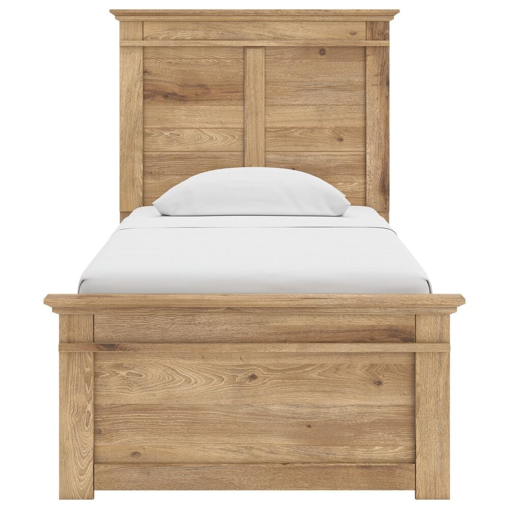 Ashley Makidern 2-Piece Twin Storage Bedroom Set with Four Drawers in Natural Brown, , large