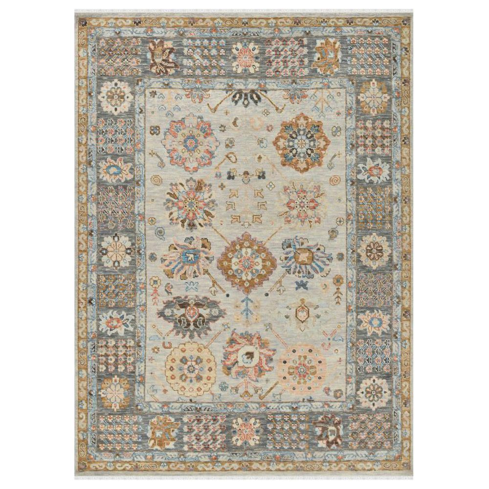 Amer Rugs Blu 10" x 14" Ivory and Gray Area Rug, , large