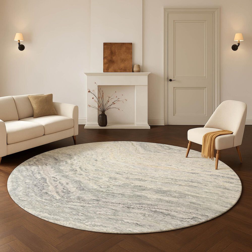 Dalyn Rug Company Lumara Linen 8' Round Area Rug, , large