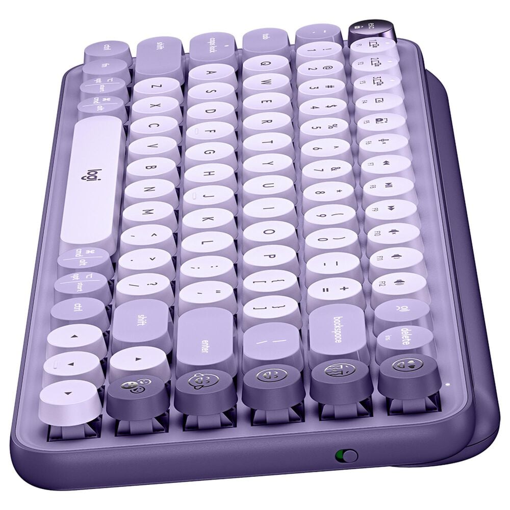 Logitech POP Keys Mechanical Wireless Keyboard with Customizable Emoji Keys in Cosmos, , large