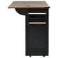 HOMLUX 54" Kitchen Island with Sliding Barn Door in Black, , large