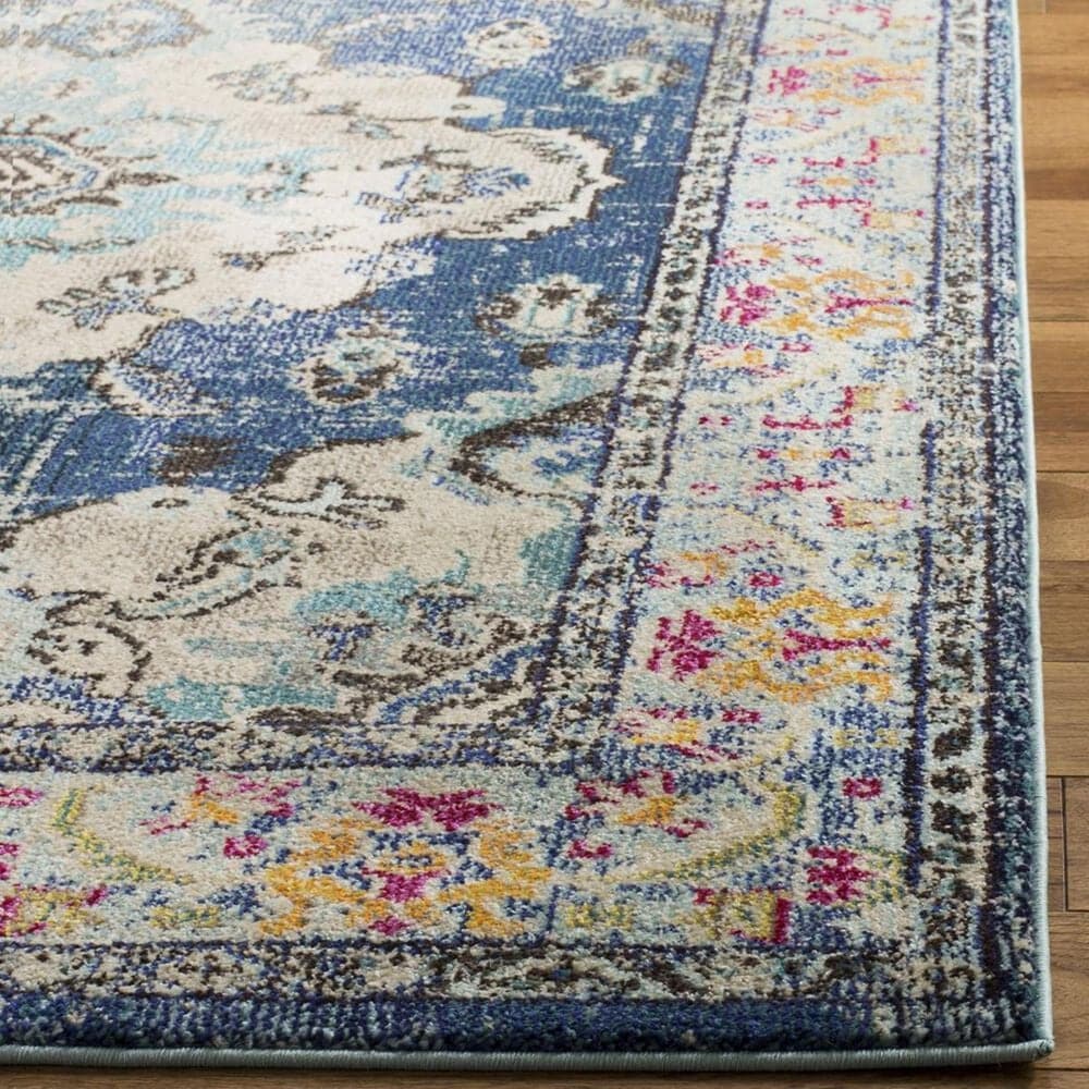 Safavieh Monaco MNC243N-3SQ 3&#39; x 3&#39;  Navy/Light Blue Square Rug, , large