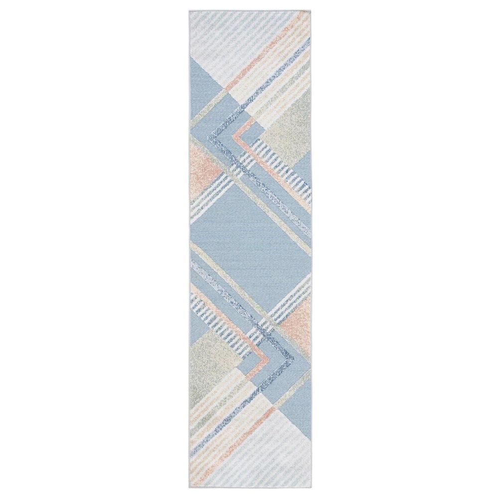 Safavieh Sarasota 2"3" x 9" Blue and Light Green Indoor/Outdoor Runner, , large