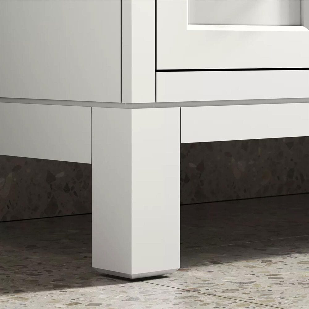 Kohler Quo 60&quot; Double Bathroom Vanity in White with 3 cm Pure White Quartz Top and Oval Sinks, , large