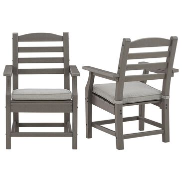 Ashley Visola Dining Chair with Cushion in Gray - Set of 2, , large