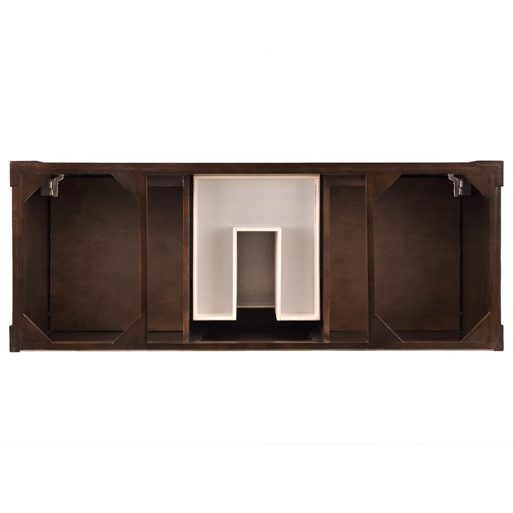 James Martin Vanities Brookfield 60&quot; Single Bathroom Vanity in Burnished Mahogany with 3 cm Lime Delight Quartz Top and Rectangular Sink, , large