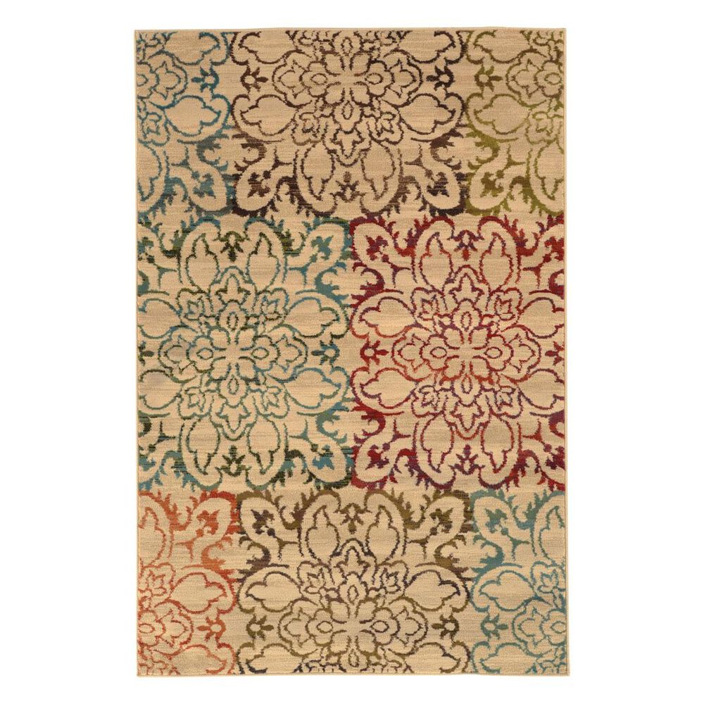 Oriental Weavers Emerson 4872A 7'10" x 10' Ivory Area Rug, , large
