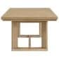 Emerald Home Furnishings Pacific Grove Trestle Dining Table in Sand Dune Brown - Table Only, , large