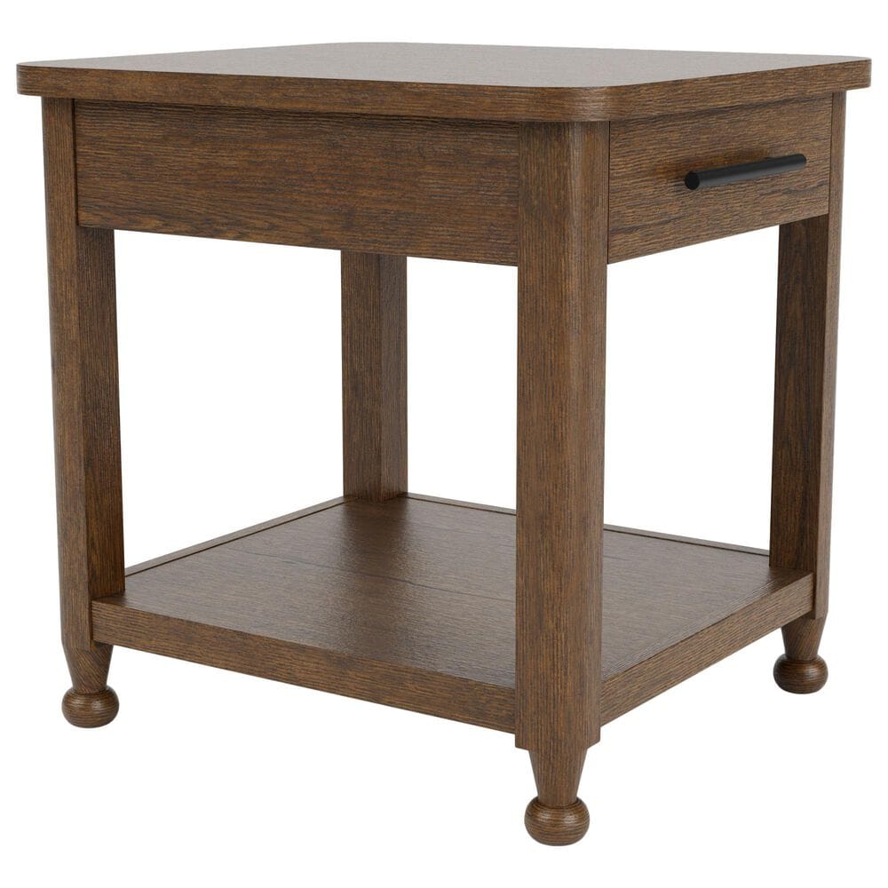 Riverside Furniture Calhoun End Table in Whiskey Oak, , large