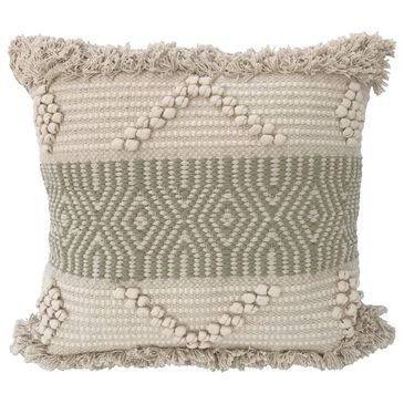 India House Boho 20" Square Throw Pillow in Evergreen, , large
