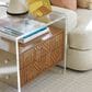 Lexington Home Brands Palm Desert Arden Lamp Table in Tan and Clear, , large