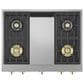 Monogram 36" Professional Gas Rangetop with 4 Burners and Griddle in Stainless Steel, , large