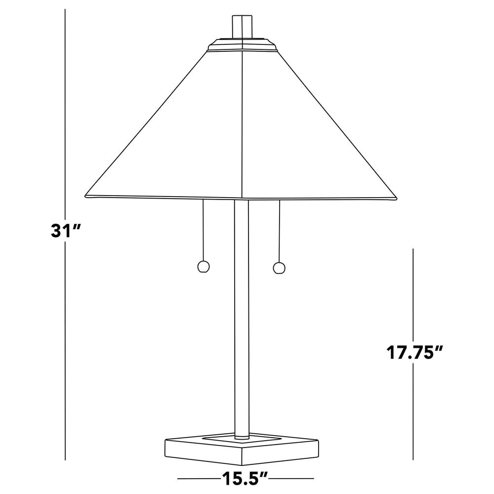 LumiSource Ren Table Lamp with Green Glass Shade in Oil Rubbed Bronze, , large