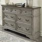 Ashley Lodenbay 7 Drawer Dresser in Antiqued Gray and Walnut Brown, , large