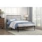 Hearth and Haven Queen Platform Bed with Angle Headboard in Black, , large