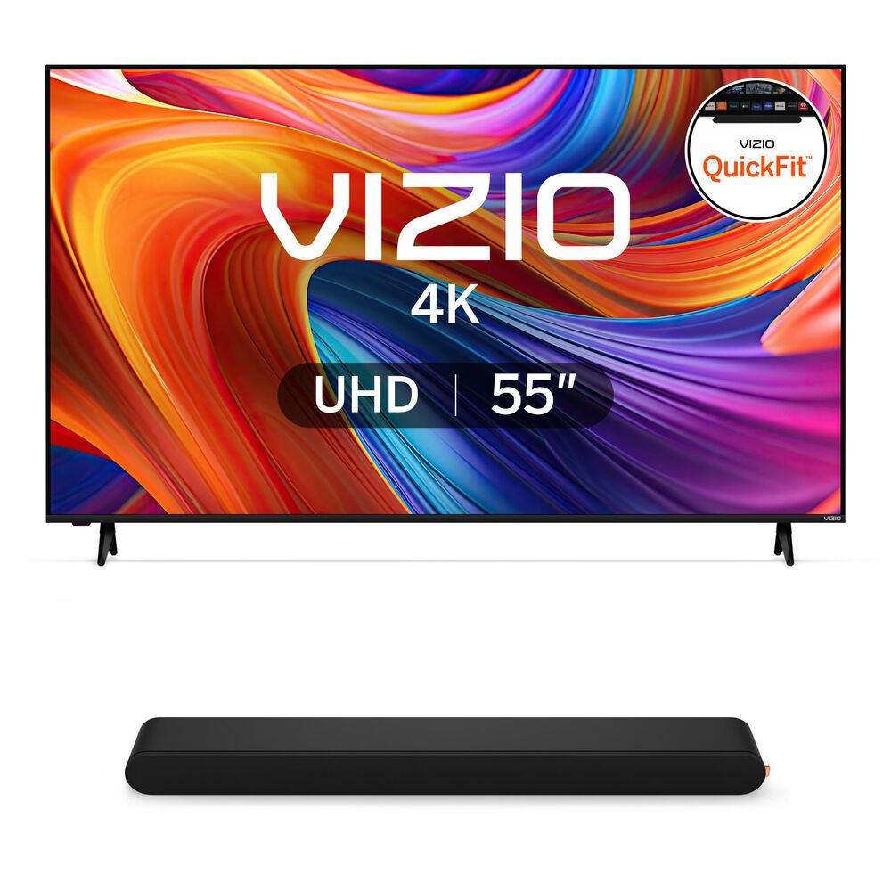 VIZIO 55 4K HDR Smart TV w/ 2.0 Soundbar, , large