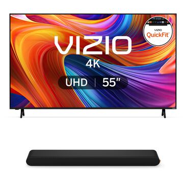 VIZIO 55 4K HDR Smart TV w/ 2.0 Soundbar, , large