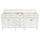 James Martin Vanities Brittany 72" Double Bathroom Vanity in Bright White with 3 cm Charcoal Soapstone Quartz Top and Rectangle Sinks, , large