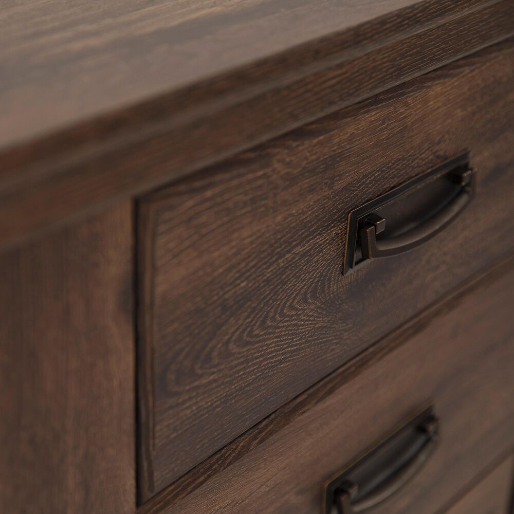 Signature Design by Ashley Quinden 2 Drawer Nightstand in Dark Brown Nebraska Furniture Mart