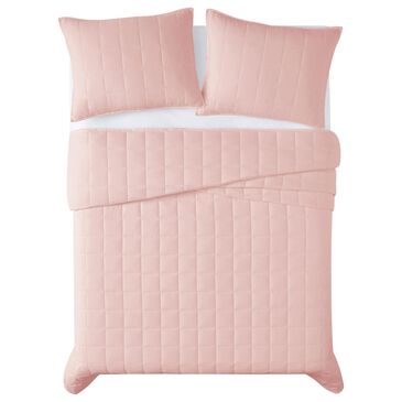Pem America Truly Calm Silver Cool 3-Piece Full/Queen Quilt Set in Blush, , large