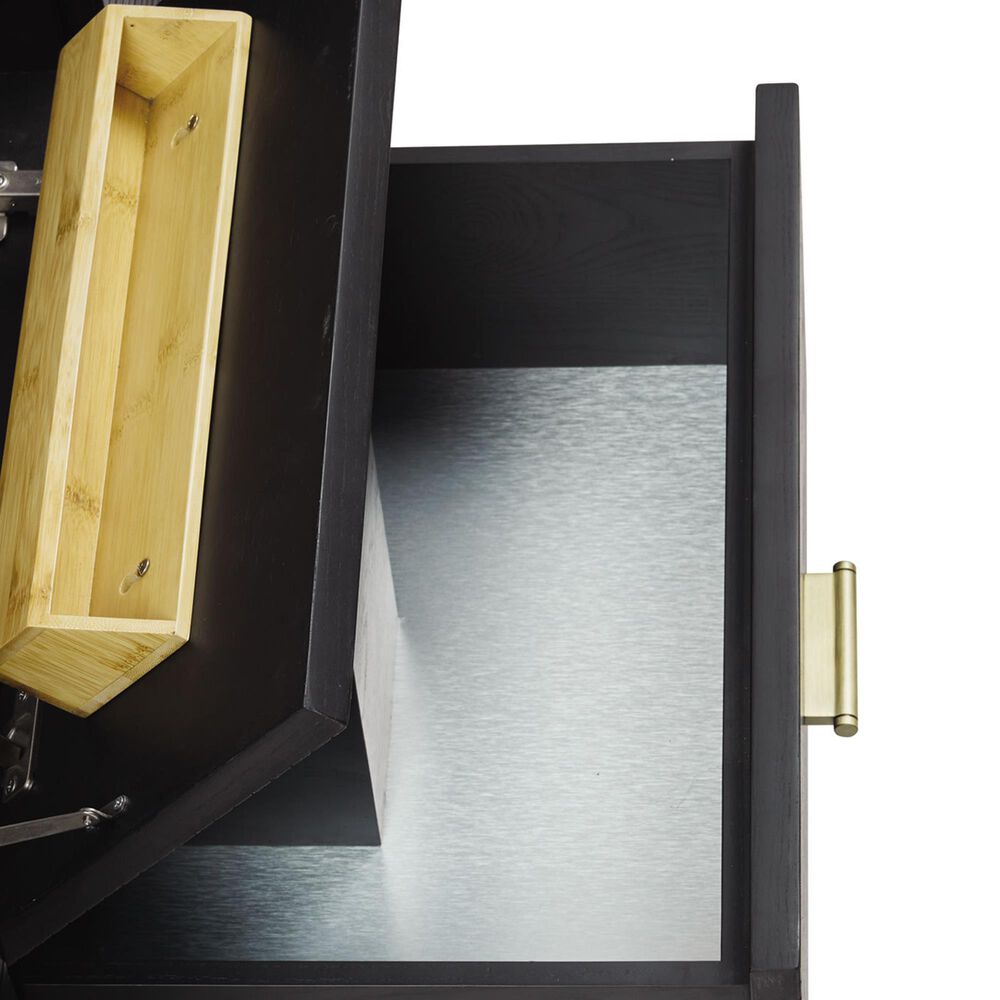 James Martin Vanities Lucian 48" Single Bathroom Vanity in Carbon Oak with 3 cm Victorian Silver Quartz Top, Rectangular Sink and FreePower Wireless Charger, , large