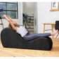 Jaxx Avana Chaise Lounge Yoga Chair in Black Velvet, , large