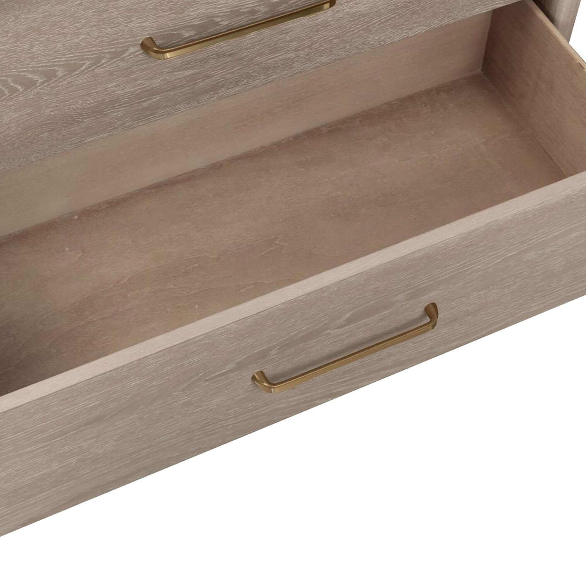 Urban Home Gardenia 5-Drawer Oak Wood Chest in Chai