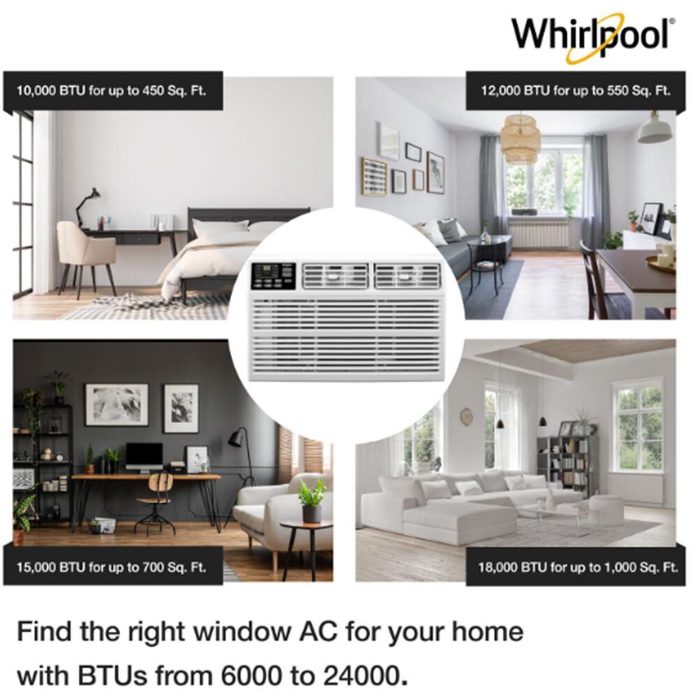 Whirlpool 15000 BTU 115V Window-Mount AC, , large