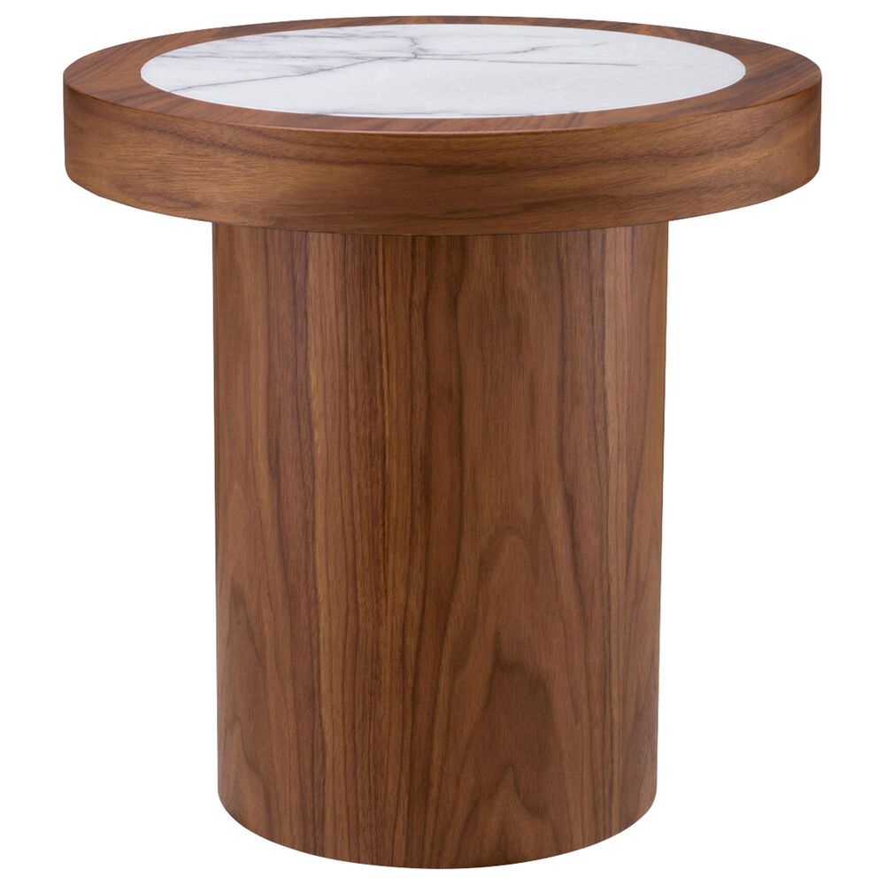 Eichholtz Presedio Side Table in Walnut and Bianco Lilac, , large