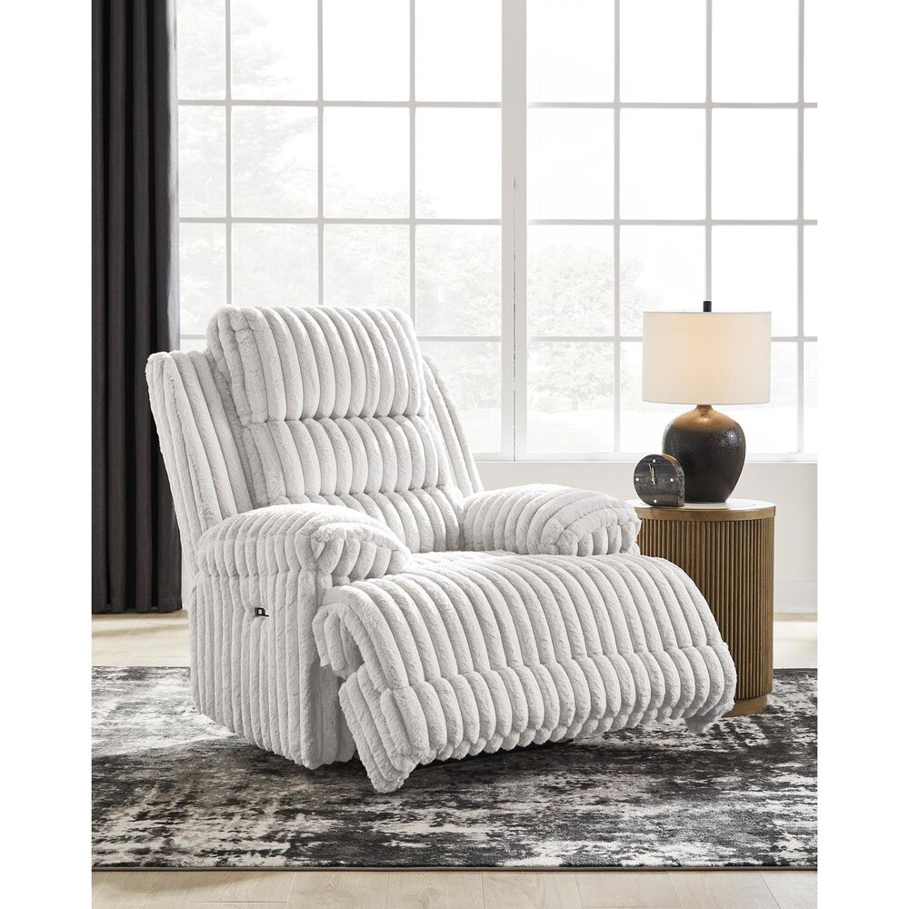 Ashley Rhines Falls Zero Wall Power Recliner in Alloy, , large